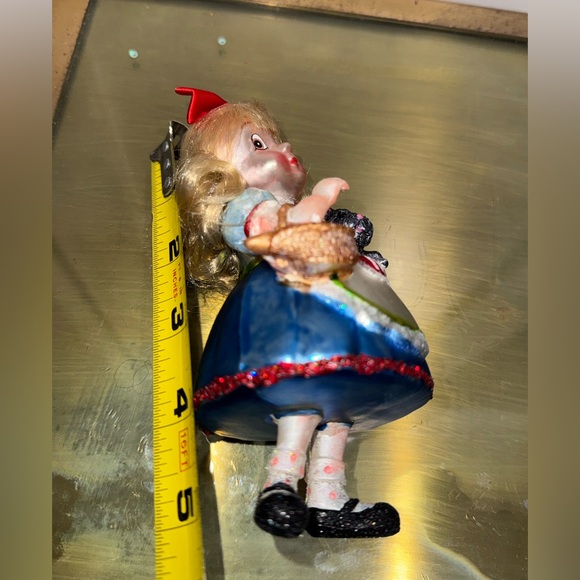 Vintage Mark Roberts Storybook Wizard of Oz Glass Ornament Of Dorothy And Todo - Picture 4 of 5